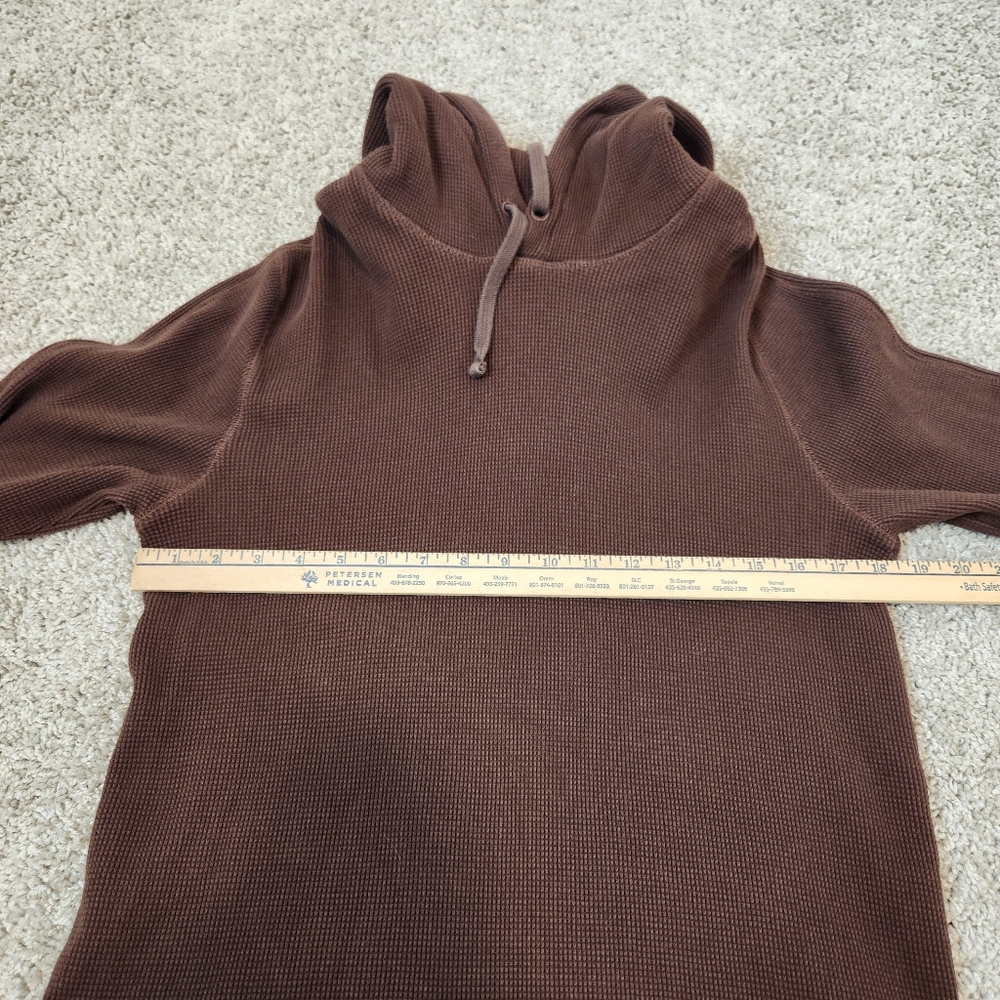 Everlane The Waffle-Knit Hoodie In Coffee Brown Size Medium - Picture 5 of 6